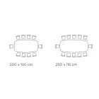 Mesa Fixa com Base em Aço Preto e Tampo Laminado Fabricado na Itália - Vidros Viadurini