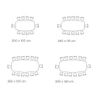 Mesa Fixa com Tampo em Barril em Cerâmica Made in Italy - Settimmio Viadurini