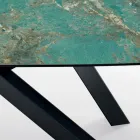 Mesa Fixa com Tampo em Barril em Cerâmica Made in Italy - Settimmio Viadurini