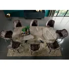 Mesa Fixa com Tampo em Barril em Cerâmica Made in Italy - Settimmio Viadurini