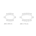 Mesa Fixa com Tampo Laminado em Forma de Barril Made in Italy - Calças Viadurini