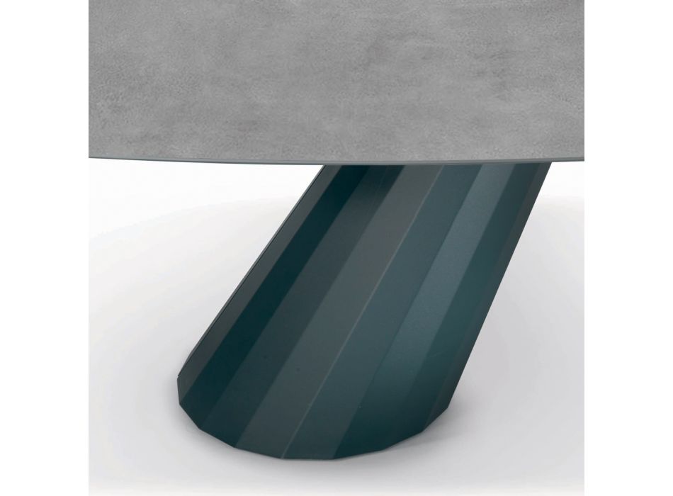 Mesa Fixa com Tampo Laminado em Forma de Barril Made in Italy - Calças Viadurini