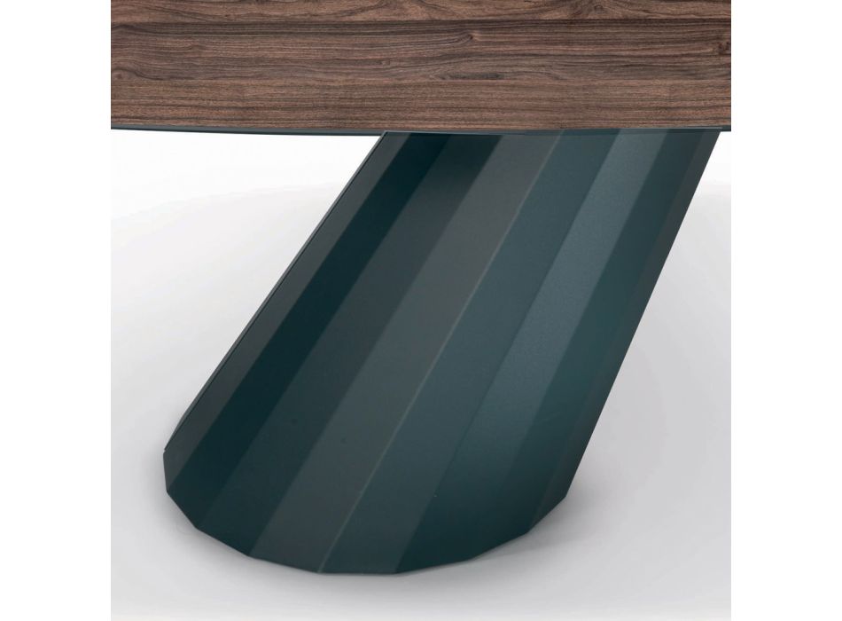 Mesa Fixa com Tampo Laminado em Forma de Barril Made in Italy - Calças Viadurini