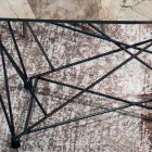 Mesa Fixa com Tampo Cerâmico em Barril e Base em Aço Fabricado na Itália - Ezzellino Viadurini