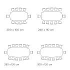 Mesa Fixa com Tampo Cerâmico em Barril e Base em Aço Fabricado na Itália - Ezzellino Viadurini