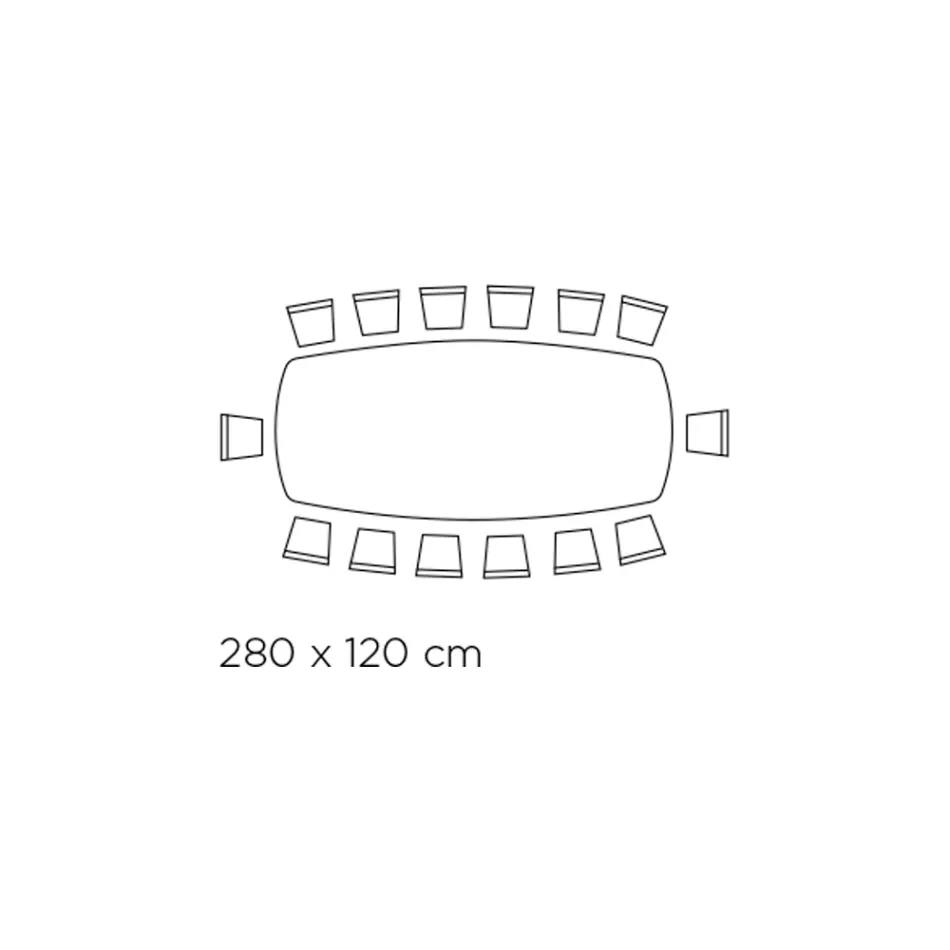 Mesa Fixa com Tampo em Cerâmica Ônix Prata Polida Made in Italy - Grotta Viadurini