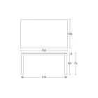 Mesa de Exterior Fixa em Hpl Alicante e Base Metálica Fabricada em Itália - Carl Viadurini