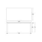 Mesa de Exterior Fixa em Hpl Alicante e Base Metálica Fabricada em Itália - Carl Viadurini