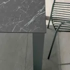 Mesa de Exterior Fixa em Hpl Alicante e Base Metálica Fabricada em Itália - Carl Viadurini