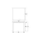 Mesa de Exterior Fixa em Hpl Alicante e Base Metálica Fabricada em Itália - Carl Viadurini