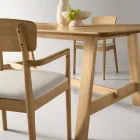 Mesa fixa de oito lugares com acabamento em MDF em duas cores - Talia Viadurini