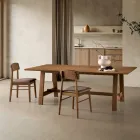 Mesa fixa de oito lugares com acabamento em MDF em duas cores - Talia Viadurini