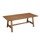 Mesa fixa de oito lugares com acabamento em MDF em duas cores - Talia Viadurini