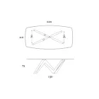 Mesa de Jantar Fixa em Vidro e Poliuretano Rígido Fabricado na Itália - Lavanda Viadurini