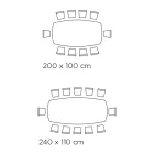Mesa Fixa de Sala com Base de Madeira Made in Italy - Equatore Viadurini
