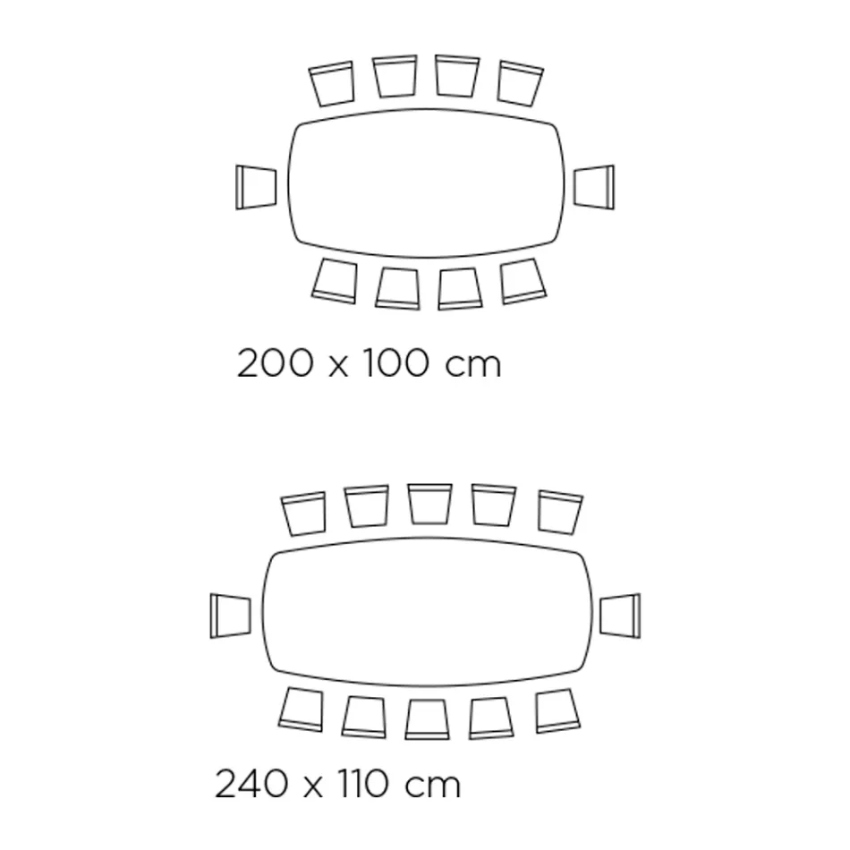 Mesa Fixa de Sala com Base de Madeira Made in Italy - Equatore Viadurini