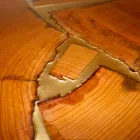 Mesa retangular de design fixo feita de madeira e resina feita na Itália Jam Viadurini