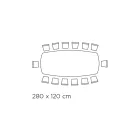 Mesa Fixa em Cerâmica Amazonita Polida Fabricada na Itália - Grotta Viadurini