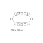 Mesa Fixa em Cerâmica Amazonita Polida Fabricada na Itália - Grotta Viadurini