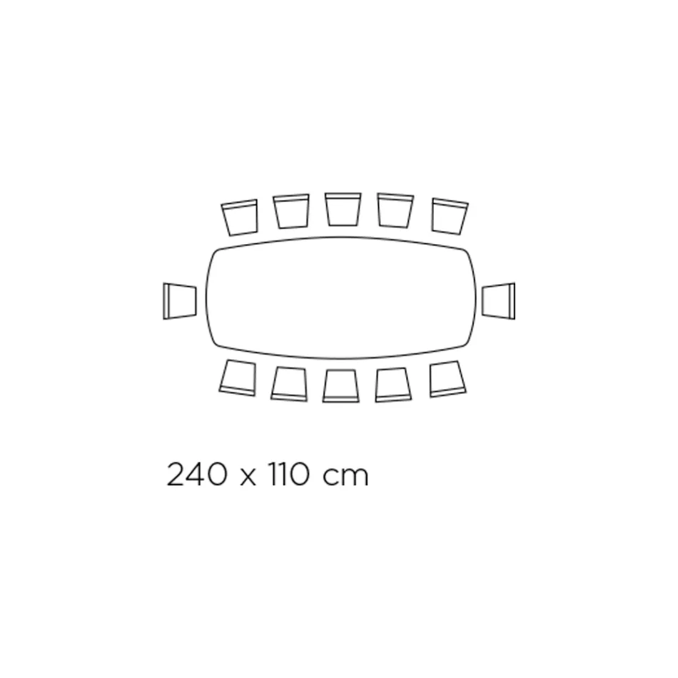Mesa Fixa em Cerâmica Amazonita Polida Fabricada na Itália - Grotta Viadurini