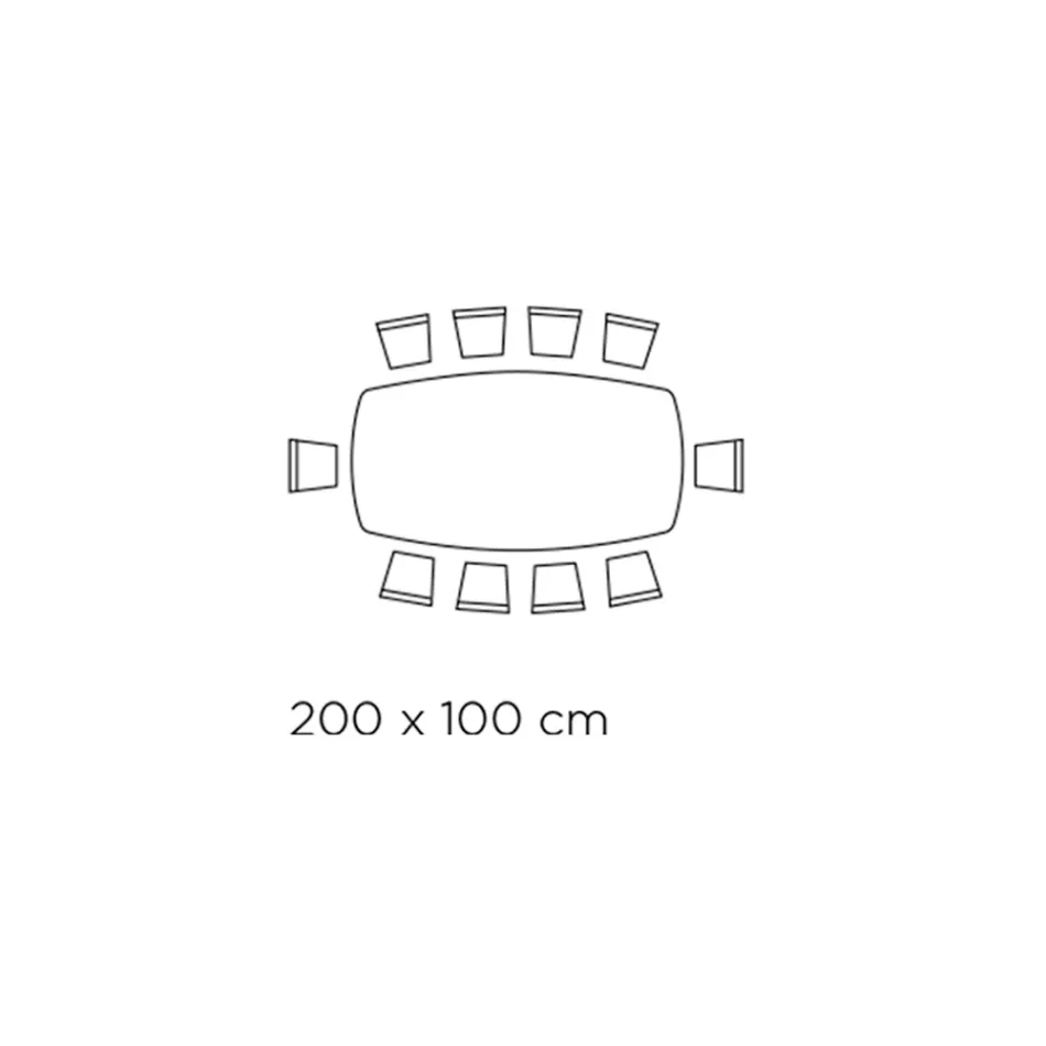 Mesa Fixa em Cerâmica Amazonita Polida Fabricada na Itália - Grotta Viadurini