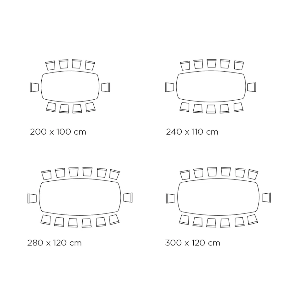 Mesa e Base Fixa de Cerâmica em Aço Pintado de Preto Fabricado na Itália - Vidros Viadurini