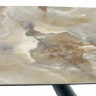 Mesa e Base Fixa de Cerâmica em Aço Pintado de Preto Fabricado na Itália - Vidros Viadurini