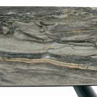 Mesa e Base Fixa de Cerâmica em Aço Pintado de Preto Fabricado na Itália - Vidros Viadurini