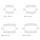 Mesa Fixa de Cerâmica em Diferentes Acabamentos e Tamanhos Made in Italy - Grotta Viadurini