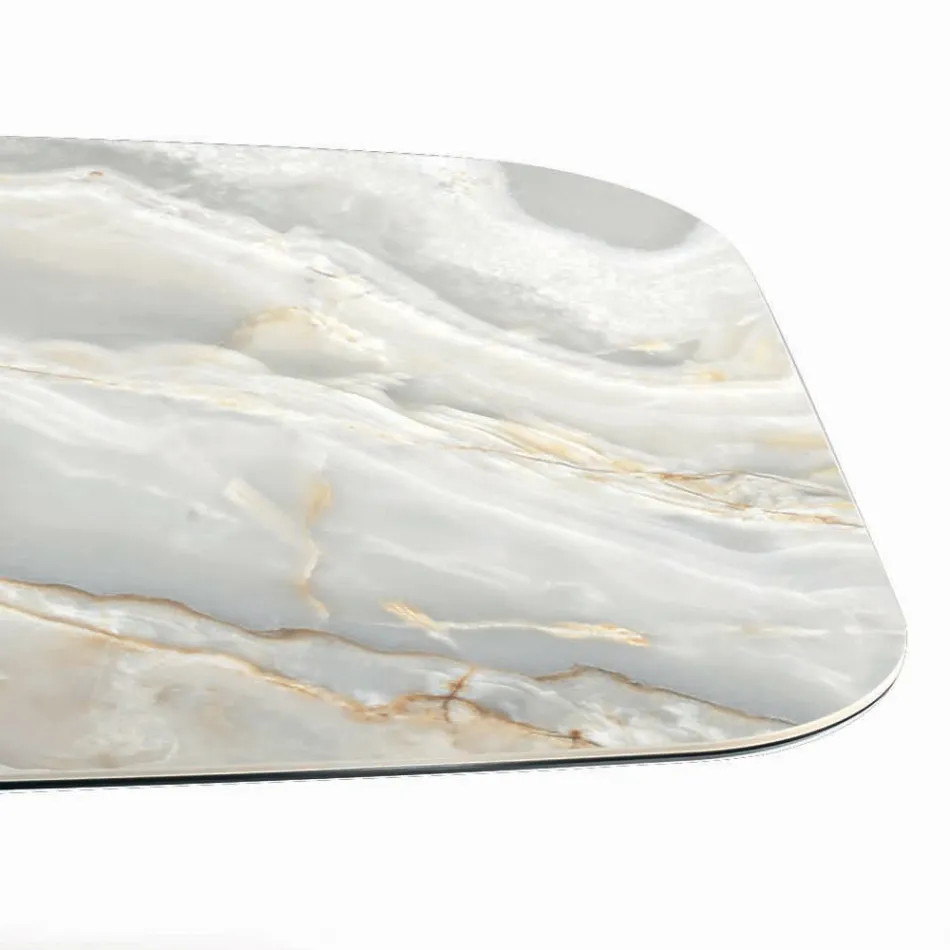 Mesa Fixa de Cerâmica em Diferentes Acabamentos e Tamanhos Made in Italy - Grotta Viadurini