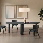 Mesa fixa em três cores com acabamento imitando madeira e dois tamanhos - Musa Viadurini