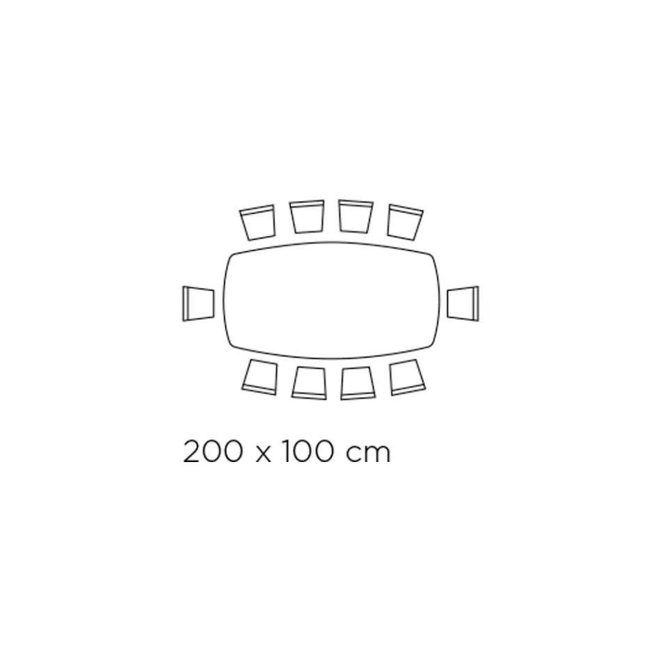 Mesa Fixa em Vidro Extra Transparente e Freixo Made in Italy - Norte Viadurini