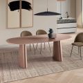 Mesa fixa para dez pessoas com tampo de vidro e base em MDF - Venia