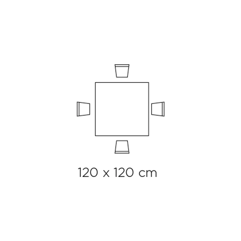 Mesa Quadrada Fixa em Laminado e Aço Fabricado na Itália - Tesoura Viadurini