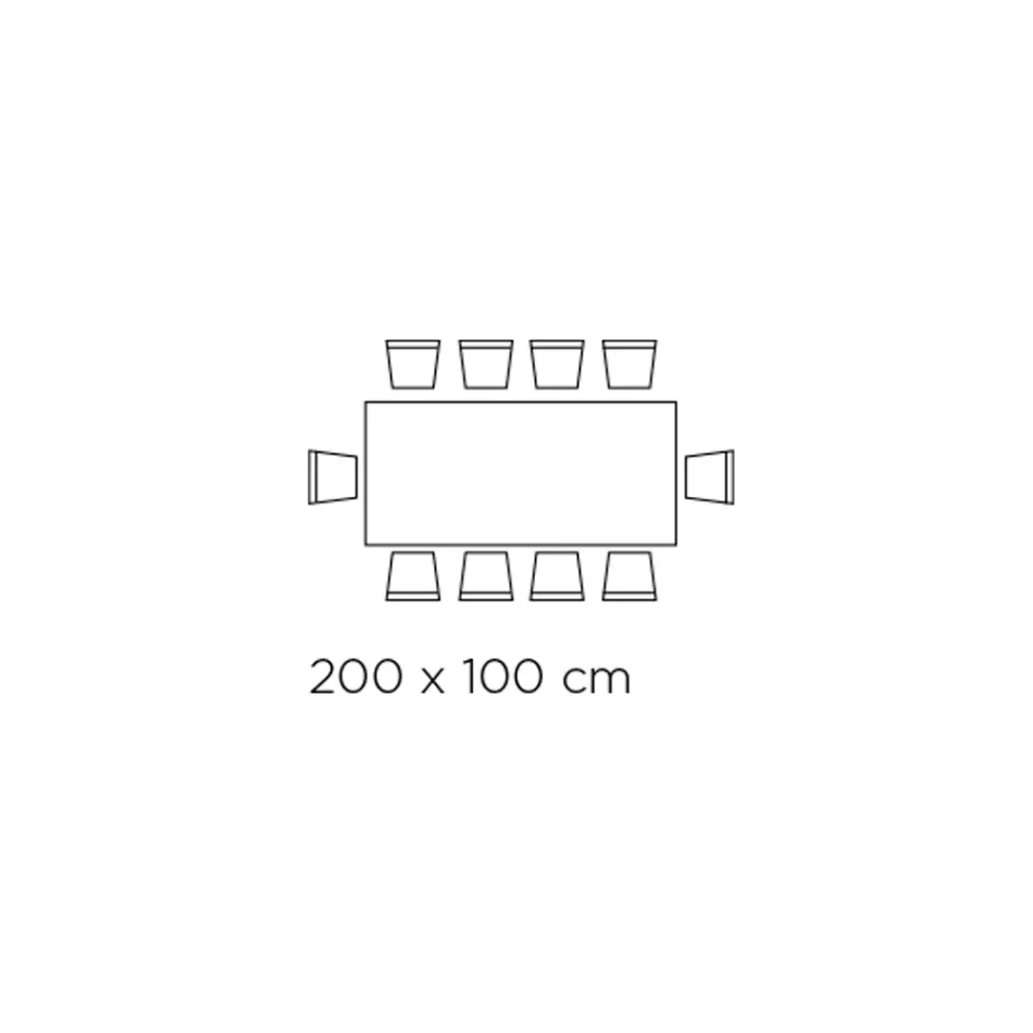 Mesa Fixa Retangular com Base de Madeira Fabricada na Itália - Equatore Viadurini