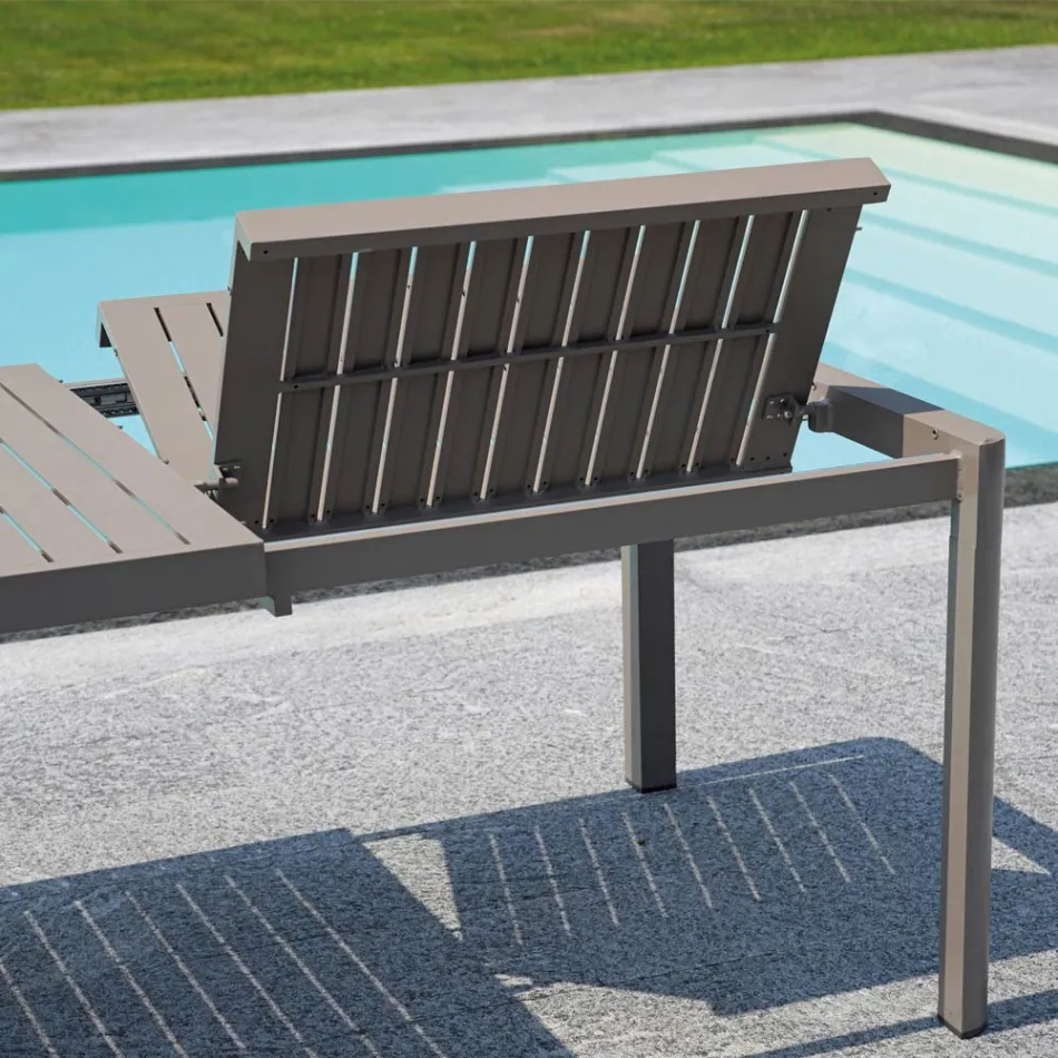 Mesa de jardim extensível até 240 cm com estrutura de alumínio - Geoffroy Viadurini