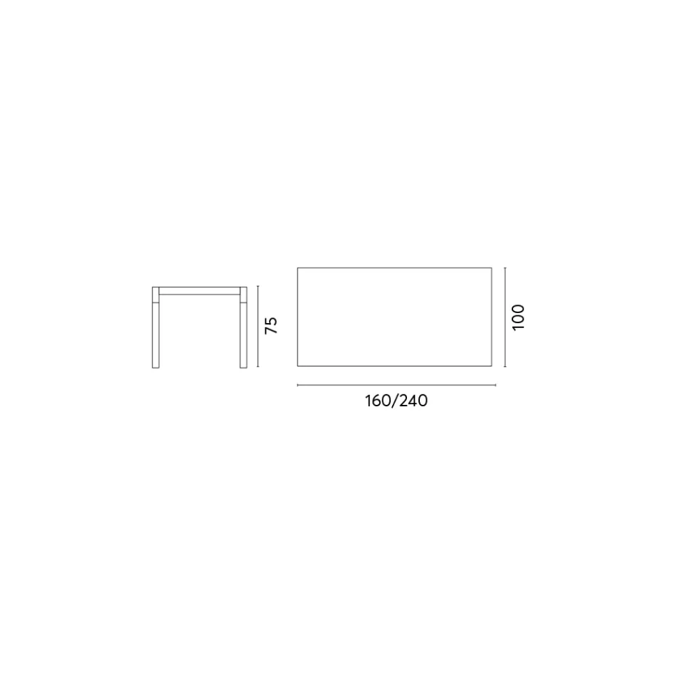 Mesa de jardim extensível até 240 cm com estrutura de alumínio - Geoffroy Viadurini