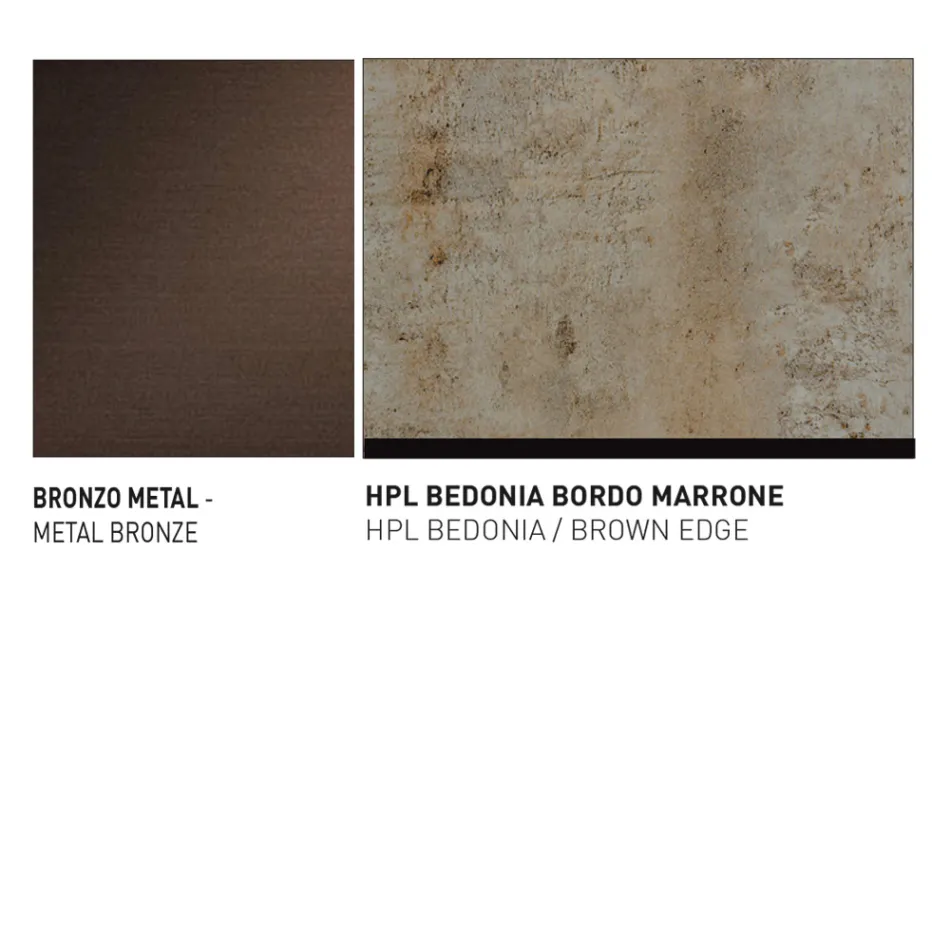 Mesa de jardim com assento de alumínio Made in Italy - Plinto by Varaschin Viadurini