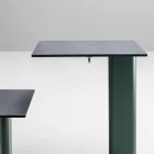 Mesa de jardim com assento de alumínio Made in Italy - Plinto by Varaschin Viadurini