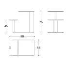 Mesa de jardim com assento de alumínio Made in Italy - Plinto by Varaschin Viadurini