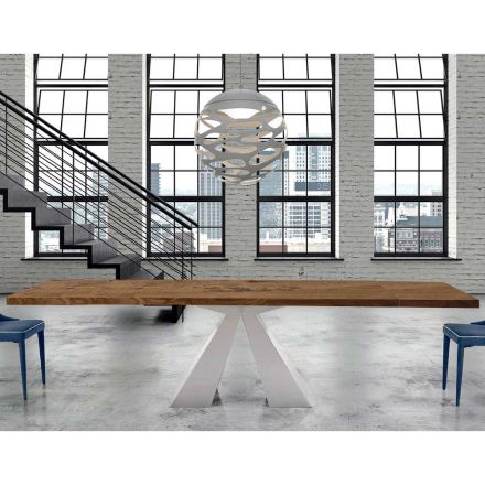 Mesa de madeira moderna extensível até 300 cm Fabricada na Itália - Dálmata Viadurini