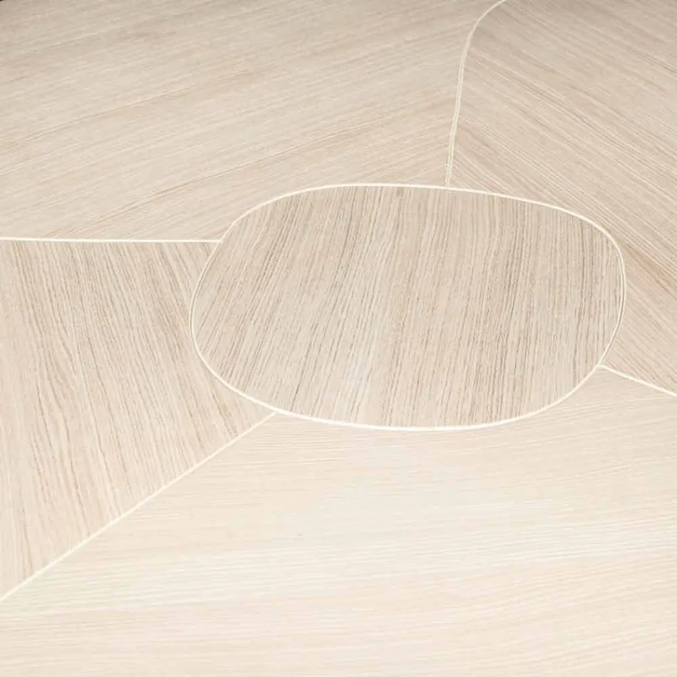 em mesa de carvalho escovado com acabamento em cera Andy Viadurini