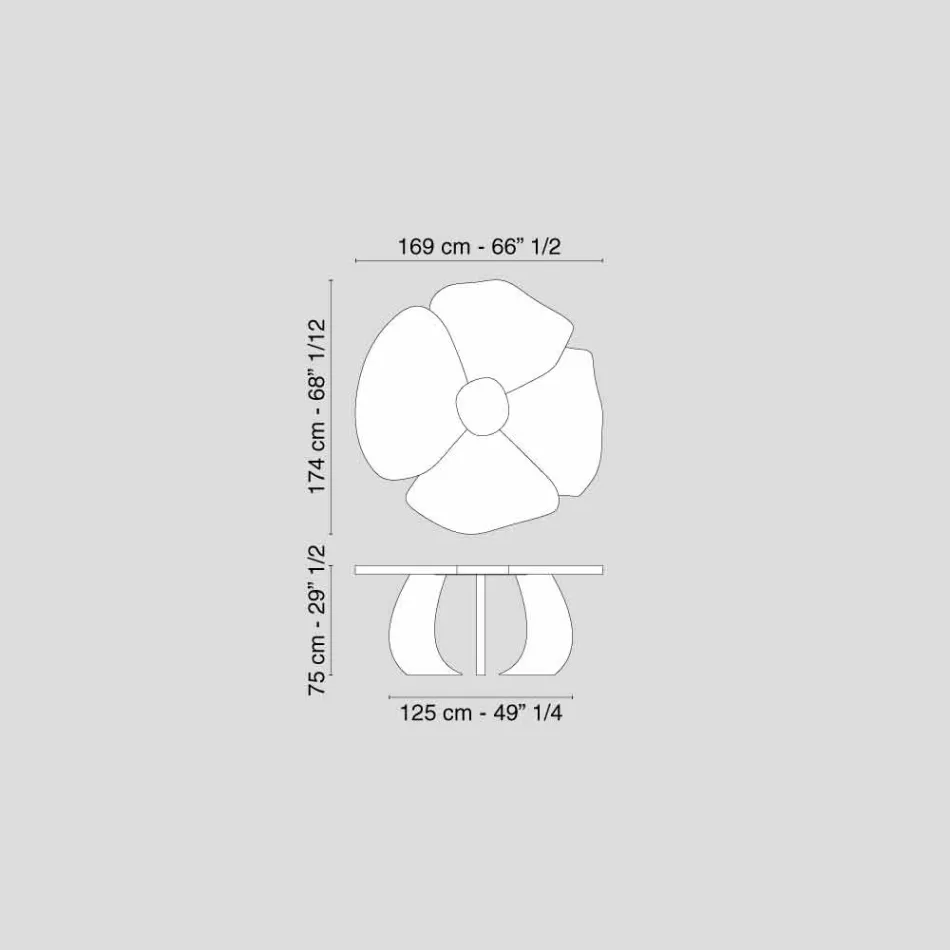 em mesa de carvalho escovado com acabamento em cera Andy Viadurini