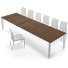 Mesa de madeira folheada extensível até 325 cm Fabricado na Itália – Anos Setenta Viadurini