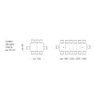 Mesa extensível de madeira laminada até 470 cm Fabricado na Itália – Gordito Viadurini