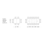 Mesa extensível de madeira laminada até 470 cm Fabricado na Itália – Gordito Viadurini