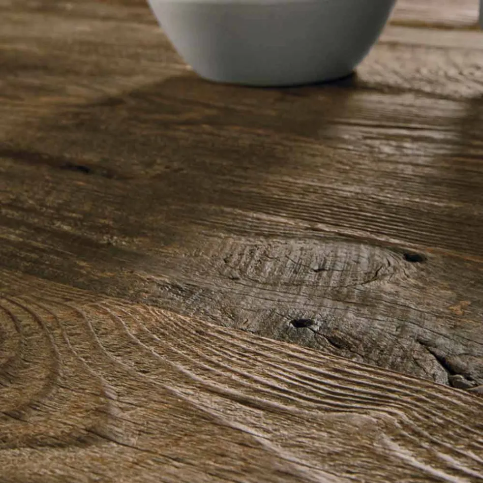 Mesa de madeira maciça de design feita na Itália Zerba Viadurini