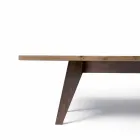 Mesa de madeira maciça de amieiro natural de design moderno, Antonio Viadurini