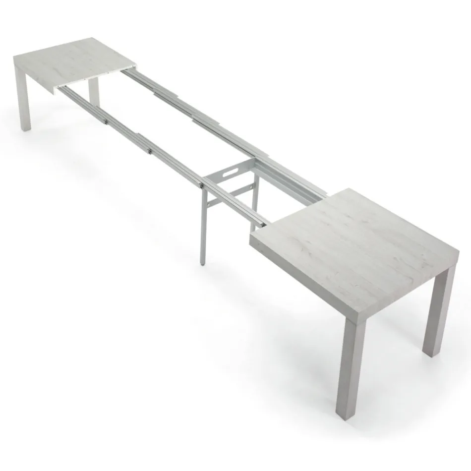 Mesa extensível de melamina de madeira até 470 cm Fabricado na Itália – Gordito Viadurini