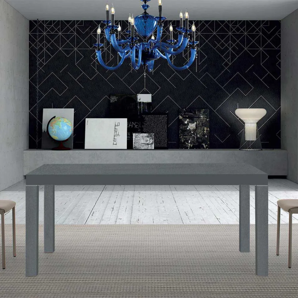 Mesa extensível de melamina de madeira até 470 cm Fabricado na Itália – Gordito Viadurini